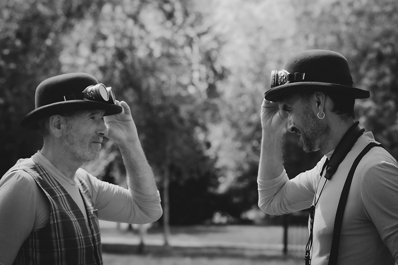 Les musiciens de la Compagnie Bobazar pour le spectacle musical ambulant La Guinguette de Peggy